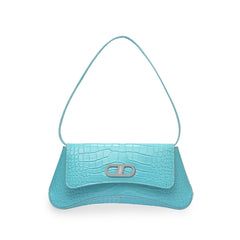 RSNY The Bridge Small Handbag - RSNY Bag body 260mm/115mm Shoulder strap 530mm/15mm First layer cowhide leather - crocodile pattern/ELIZABETH technology leather blended fabric, stainless steel gold-plated brand decorative buckle