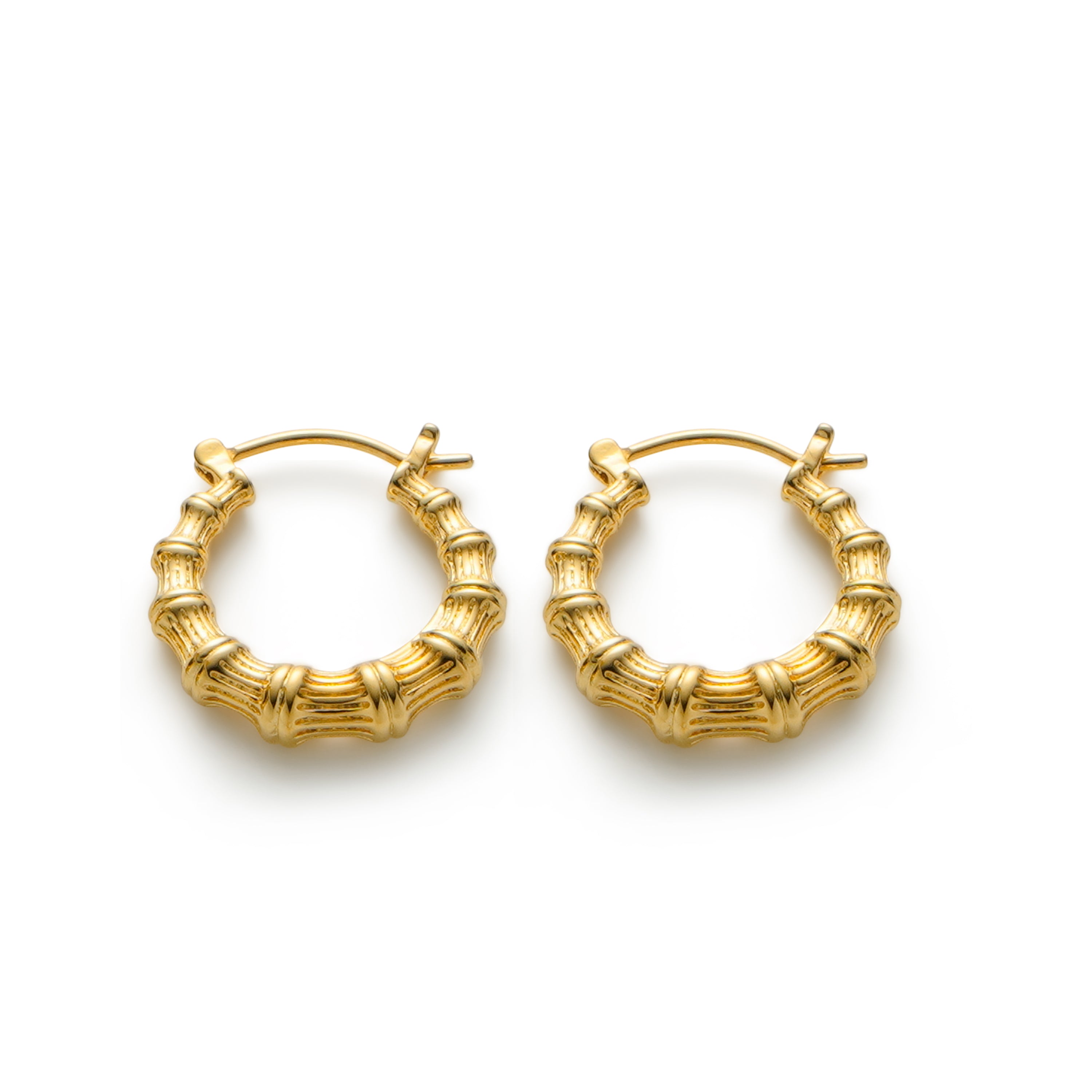 RSNY Roman style earrings - RSNY R2133B 铜镀金/银耳针 约5*22*20mm 时尚绕圈纹设计/通勤款几何造型/纯手工精雕工艺/纯银高品质耳针