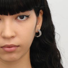 RSNY diamond shaped earrings - RSNY 1789W 铜镀铑/银耳针 约8*18*18mm 钻石级精巧切面/纯银高品质耳针/高韧性弹簧耳扣/轻量化品牌工艺