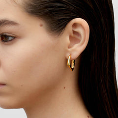 RSNY Square Geometric Earrings - RSNY R2056B 铜镀金/S925银耳针/品牌耳堵 重量:8.8g 约21*5*24mm 精致感细节处理/纯银高品质耳针/镜面级精工抛光/轻量化品牌工艺
