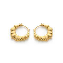 RSNY pleated earrings - RSNY R2132B Copper Gold Plated/Tremella Needle Size: 2 * 22 * 25mm Corrugated Design Elements/Commuter Simplicity Size: Styling/Mirror Seiko Polishing/Delicate Detail Processing