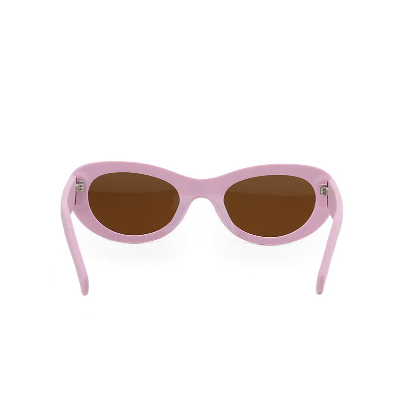 RSNY Moon OVAL Sunglasses - RSNY ·MJ0010C · Plate/nylon lenses · Frame width 145.7mm/temple length 145mm Lens width 51mm/height 34.9mm · Unisex moon art design/super touch matte plate/brand metal logo/fashionable cherry blossom powder color scheme