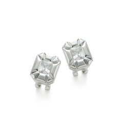 RSNY Redeen Styling Earrings - RSNY R2116A 铜镀铑/银耳针 约15*18*5mm 钻石型设计元素/时尚感几何造型/轻量化镂空工艺/微厚重精巧质感