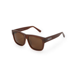 RSNY UN Classic square sunglasses - RSNY ·MJ0001C · Plate/nylon lenses · Frame width 148mm/temple length 145mm · Lens width 56mm/height 43.9mm · Unisex elegant dark brown color scheme /0 tactile metal logo
