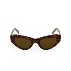 RSNY Dazzling SOFT Cat Eye Sunglasses - RSNY ·MJ0011B · Plate/nylon lenses · Frame width 145.7mm/temple length 145mm · Lens width 50mm/height 36.5mm · Unisex triangular cat glasses frame design/0 touch metal logo/widened temple is more comfortable to wear/tortoiseshell color frame and brown temple mix and match color matching