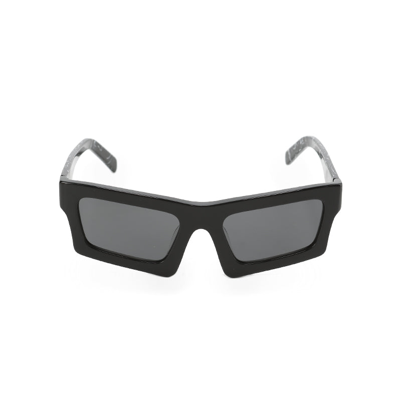 RSNY Glam SQUARE Sunglasses - RSNY ·MJ0012A · Plate/nylon lenses · Frame width 145.6mm/temple length 145mm · Lens width 53mm/height 36.9mm · Unisex attractive geometric square frame design/0 touch metal logo/bold frame for more visual focus/black marble temple shows personal taste