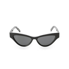 RSNY Dazzling SHARP Cat eye sunglasses - RSNY ·MJ0016A · Plate/nylon lenses · Frame width 145.3mm/temple length 145mm · Lens width 53mm/height 32.8mm · Unisex shining triangular cat eye design/0 touch metal logo/black frame and black and white petal texture color scheme