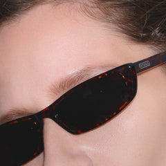 RSNY NP Sharp Blade Sunglasses - RSNY ·MJ0006B · Plate/nylon lenses · Frame width 145mm/temple length 145mm · Lens width 56mm/height 26mm · Unisex blade with extremely narrow frame design/0 touch metal logo/The darling of the top people in the fashion circle/Special black and brown tortoiseshell plate