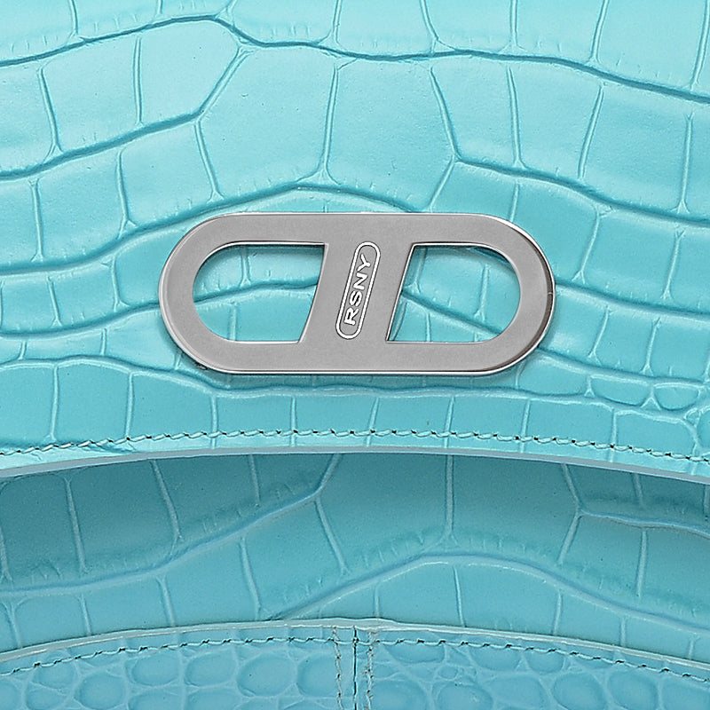 RSNY The Bridge Small Handbag - RSNY Bag body 260mm/115mm Shoulder strap 530mm/15mm First layer cowhide leather - crocodile pattern/ELIZABETH technology leather blended fabric, stainless steel gold-plated brand decorative buckle