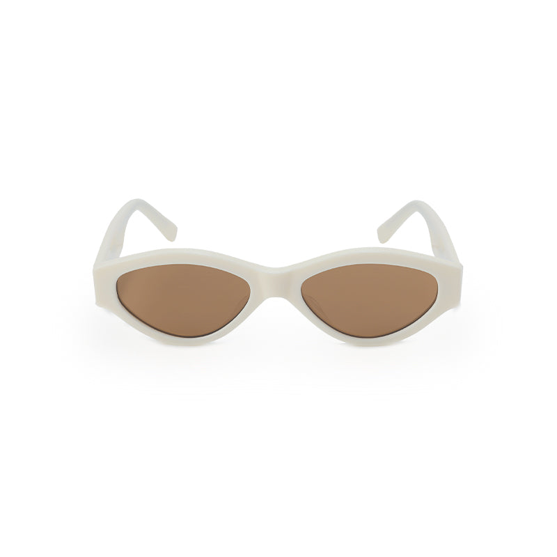 RSNY NP Cat Eye Sunglasses - RSNY ·MJ0005B · Plate/nylon lenses · Frame width 145mm/temple length 145mm · Lens width 54mm/height 33.4mm · Unisex aesthetic cat eye frame design/0 touch metal logo/widened temple on both sides/milk white color scheme highlights soft and bright