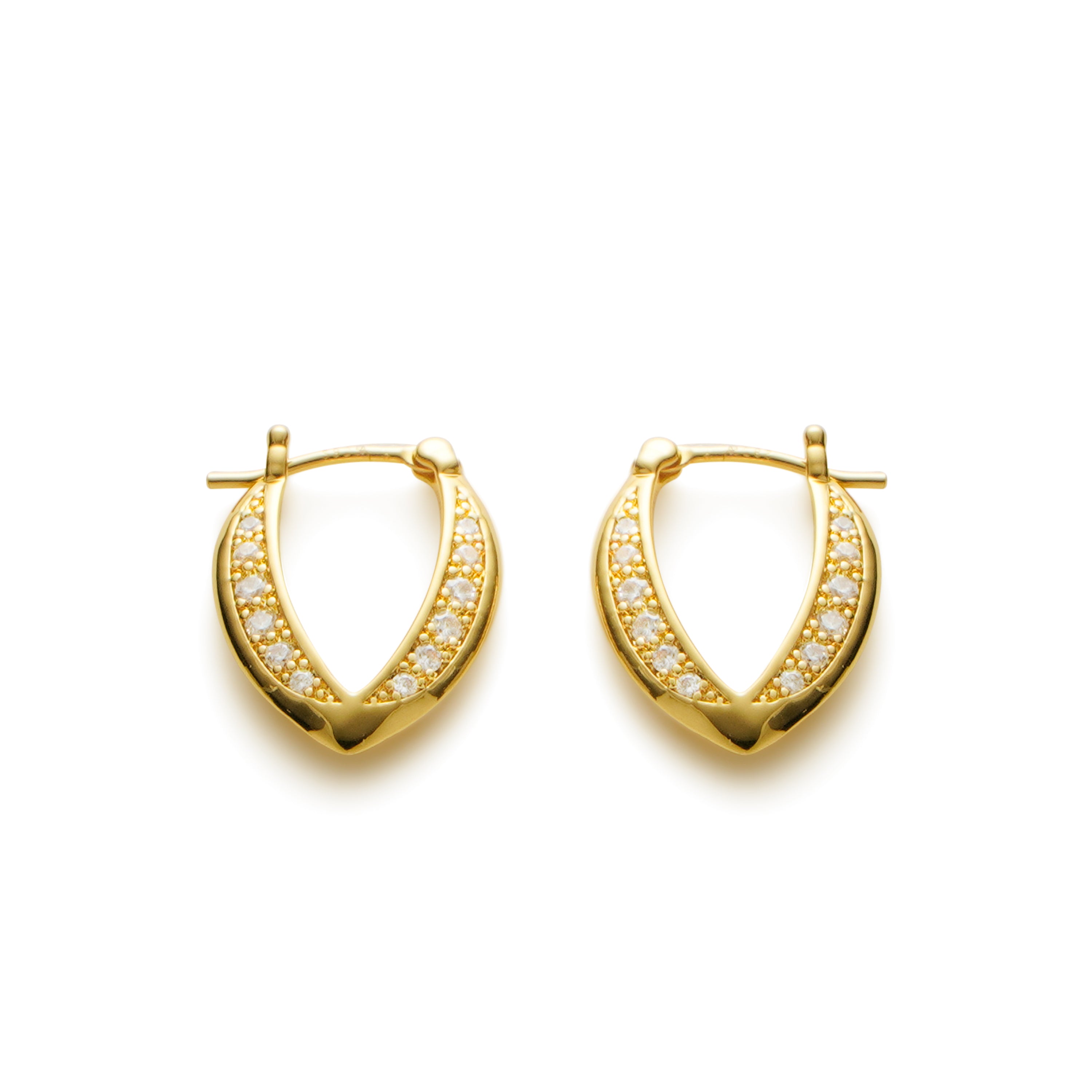 RSNY Simple Roman Earrings - RSNY R2149B 铜镀金/银耳针 约4*15*20mm 几何感切面造型/镜面级精工抛光/纯手工镶嵌技艺/纯银高品质耳针