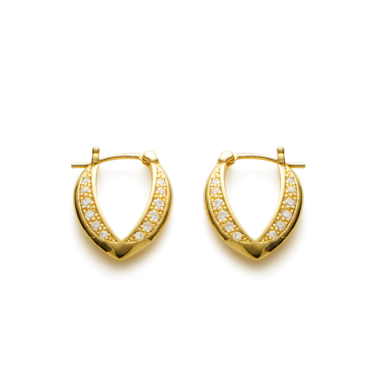 RSNY Simple Roman Earrings - RSNY R2149B 铜镀金/银耳针 约4*15*20mm 几何感切面造型/镜面级精工抛光/纯手工镶嵌技艺/纯银高品质耳针