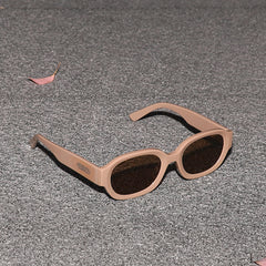 RSNY UN Retro Oval Sunglasses - RSNY ·MJ0007E · Plate/nylon lenses · Frame width 148.5mm/temple length 147mm · Lens width 53mm/height 38.2mm · Unisex retro oval shape design/0 touch metal logo/widened temple wear more comfortable/elegant milk tea color scheme