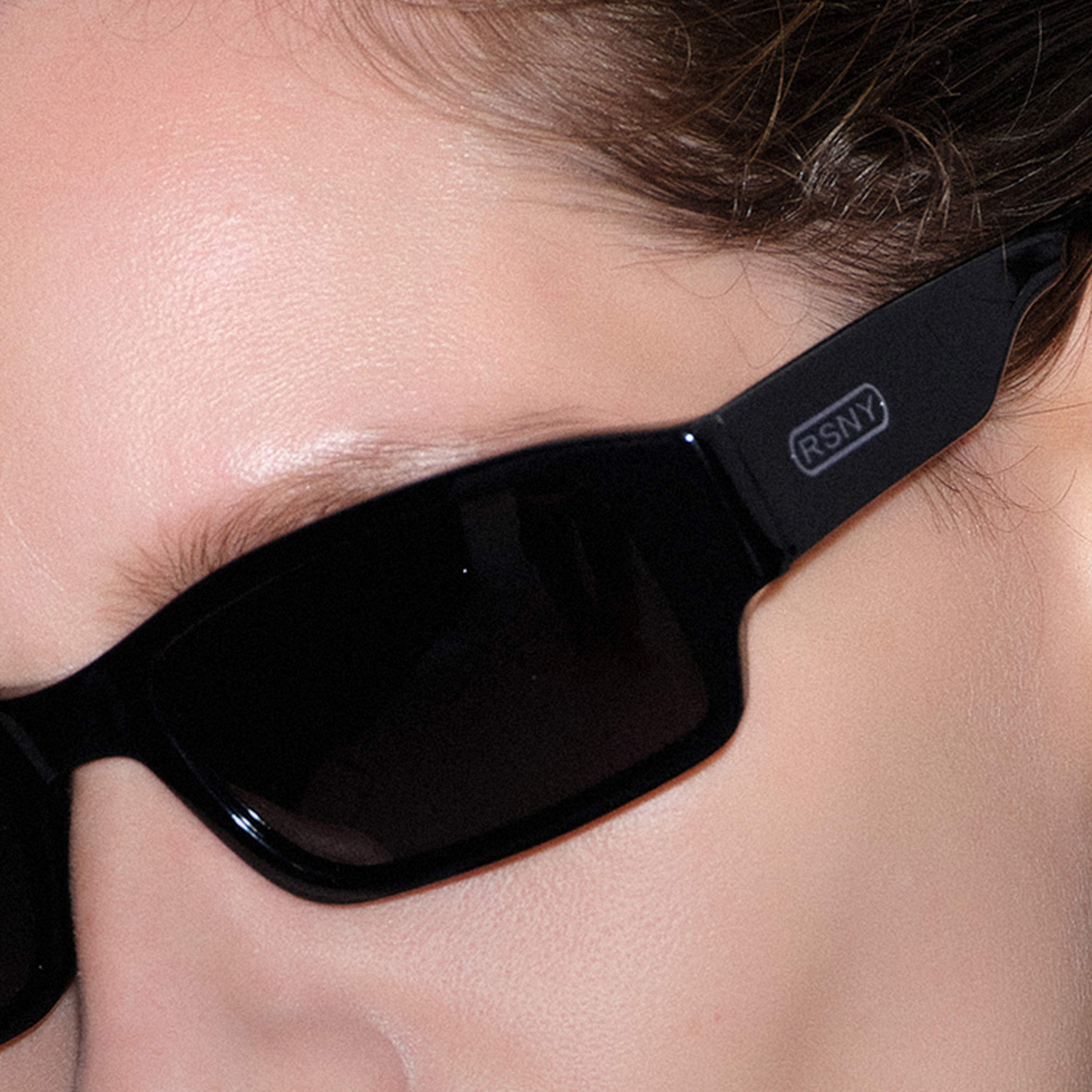 RSNY UN Falt square sunglasses - RSNY ·MJ0004A · Plate/nylon lenses · Frame width 148mm/temple length 145mm · Lens width 53mm/height 30.1mm · Unisex geometry box version design/0 touch metal logo