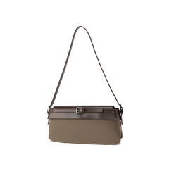RSNY Urban Flex Baguette - Small - RSNY Length 31 * Width 6 * Height 14cm Shoulder strap 92cm net size waterproof trench coat fabric, cocoa brown calf leather, Helena leather fabric, signature belt buckle, hidden magnetic buckle, main interlayer, adjustable shoulder strap (shoulder back, armpit, oblique span).