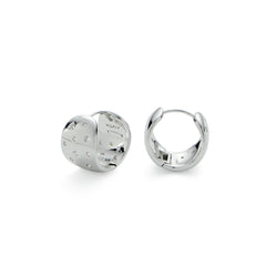 RSNY Geometric Earrings - RSNY R2130A 铜镀铑/银耳针 约11*13*15mm 钻石型设计元素/通勤款几何造型/精致感细节处理/纯手工镶嵌技艺