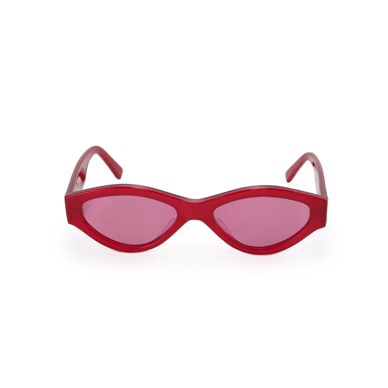RSNY NP Cat Eye Sunglasses - RSNY ·MJ0005E · Plate/nylon lenses · Frame width 145mm/temple length 145mm · Lens width 54mm/height 33.4mm · Unisex aesthetic cat eye frame design/0 touch metal logo/widened temple on both sides/personalized rose red lenses and plates