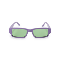 RSNY UN Falt square sunglasses - RSNY ·MJ0004D · Plate/nylon lenses · Frame width 148mm/temple length 145mm · Lens width 53mm/height 30.1mm · Unisex geometry box version design/0 touch metal logo/Milan Fashion Week popular purple color scheme