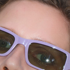 RSNY UN Falt square sunglasses - RSNY ·MJ0004D · Plate/nylon lenses · Frame width 148mm/temple length 145mm · Lens width 53mm/height 30.1mm · Unisex geometry box version design/0 touch metal logo/Milan Fashion Week popular purple color scheme