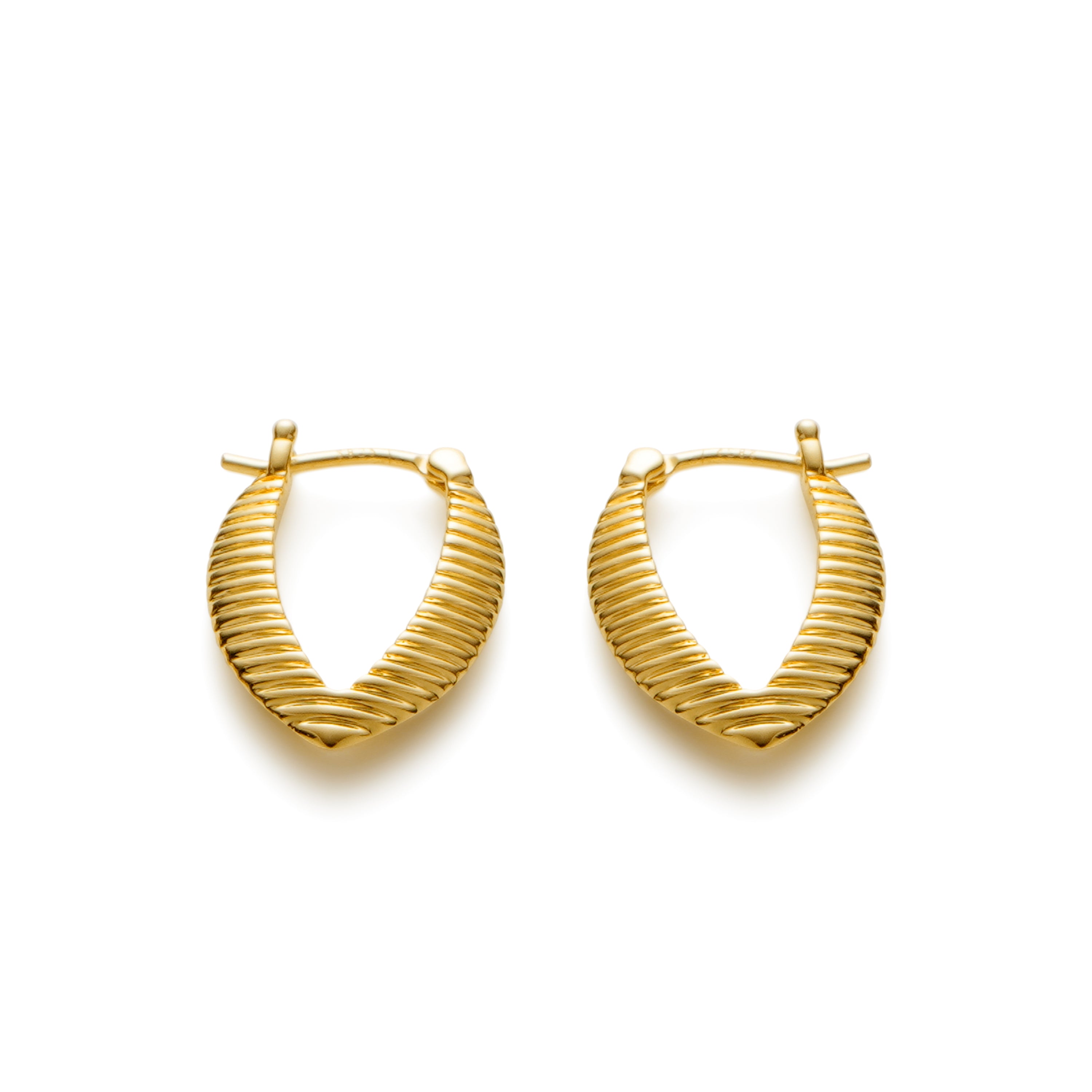 RSNY Simple Roman Earrings - RSNY R2149B 铜镀金/银耳针 约4*15*20mm 几何感切面造型/镜面级精工抛光/纯手工镶嵌技艺/纯银高品质耳针