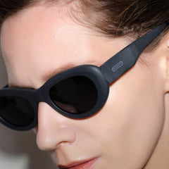 RSNY Moon OVAL Sunglasses - RSNY ·MJ0010A · Plate/nylon lenses · Frame width 145.7mm/temple length 145mm Lens width 51mm/height 34.9mm · Unisex moon art design/super touch matte board/brand metal logo/