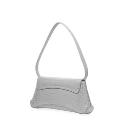 RSNY The Bridge Small Handbag - RSNY Bag body 260mm/115mm Shoulder strap 530mm/15mm First layer cowhide leather - crocodile pattern/ELIZABETH technology leather blended fabric, stainless steel gold-plated brand decorative buckle