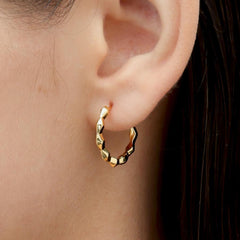 RSNY diamond cut earrings - RSNY R2171B 铜镀金/银耳针 约20*20*3mm 钻石型设计元素/几何感切面造型/镜面级精工抛光/纯银高品质耳针