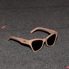 RSNY Square OVAL Butterfly Sunglasses - RSNY ·MJ0015C · Plate/nylon lenses · Frame width 145.7mm/temple length 145mm · Lens width 55mm/height 44.7mm · Unisex butterfly wings exaggerated design/0 touch metal logo/20% upward line to increase fashion/elegant milk tea color scheme