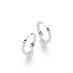 RSNY pearl ring earrings - RSNY R2145A 铜镀铑/银耳针 约8*26*20mm 钻石型设计元素/时尚感几何造型/优选精品级贝珠/精致感细节处理