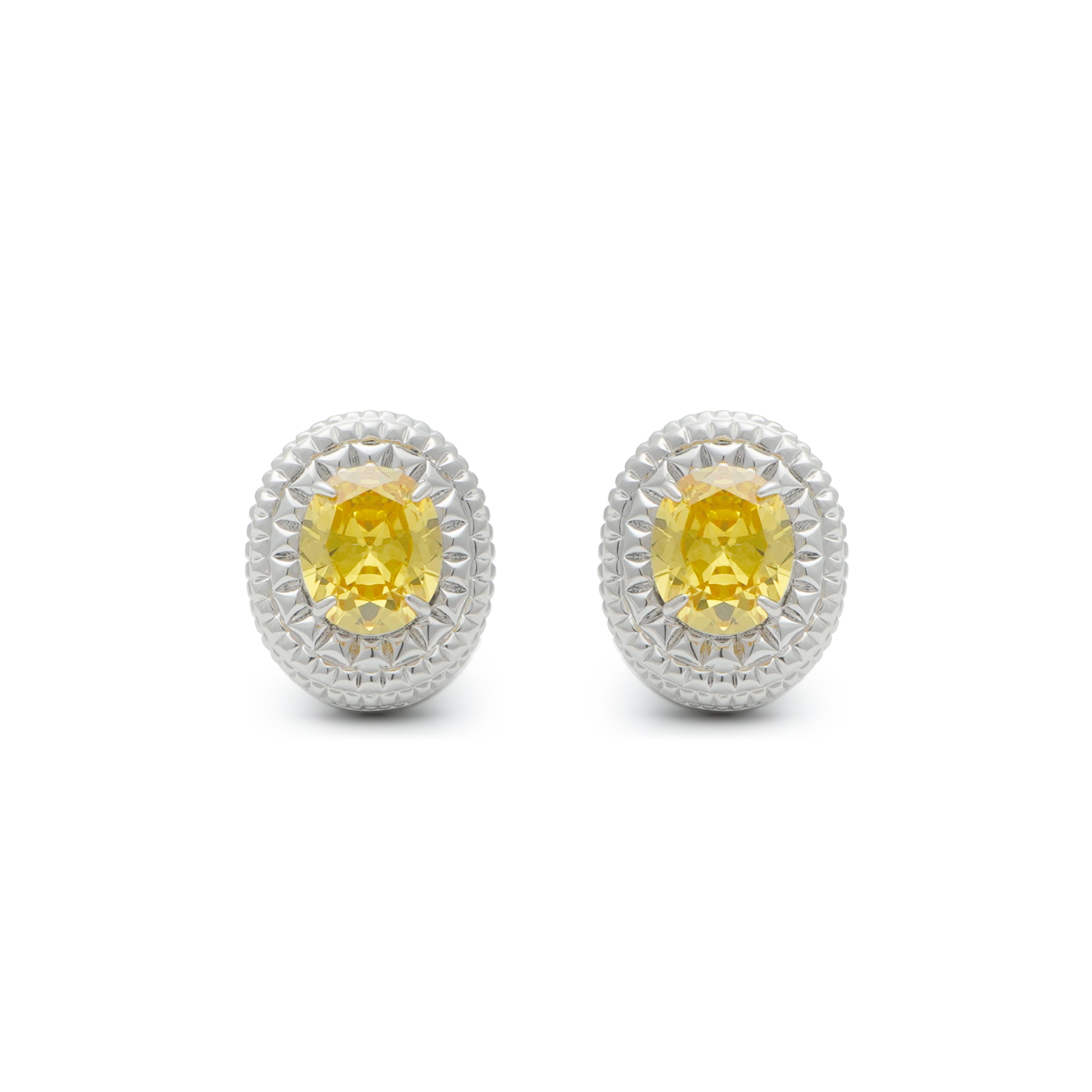 RSNY diamond texture stud earrings - RSNY R2063A Copper Rhodium Plated/S925 Tremella Needle/Cubic Zirconia/Brand Ear Plug Weight: 13.4g undefined Diamond pattern design elements/selected high-quality imitation diamonds/sterling silver high-quality ear needles/mirror-grade precision polishing/lightweight brand craftsmanship