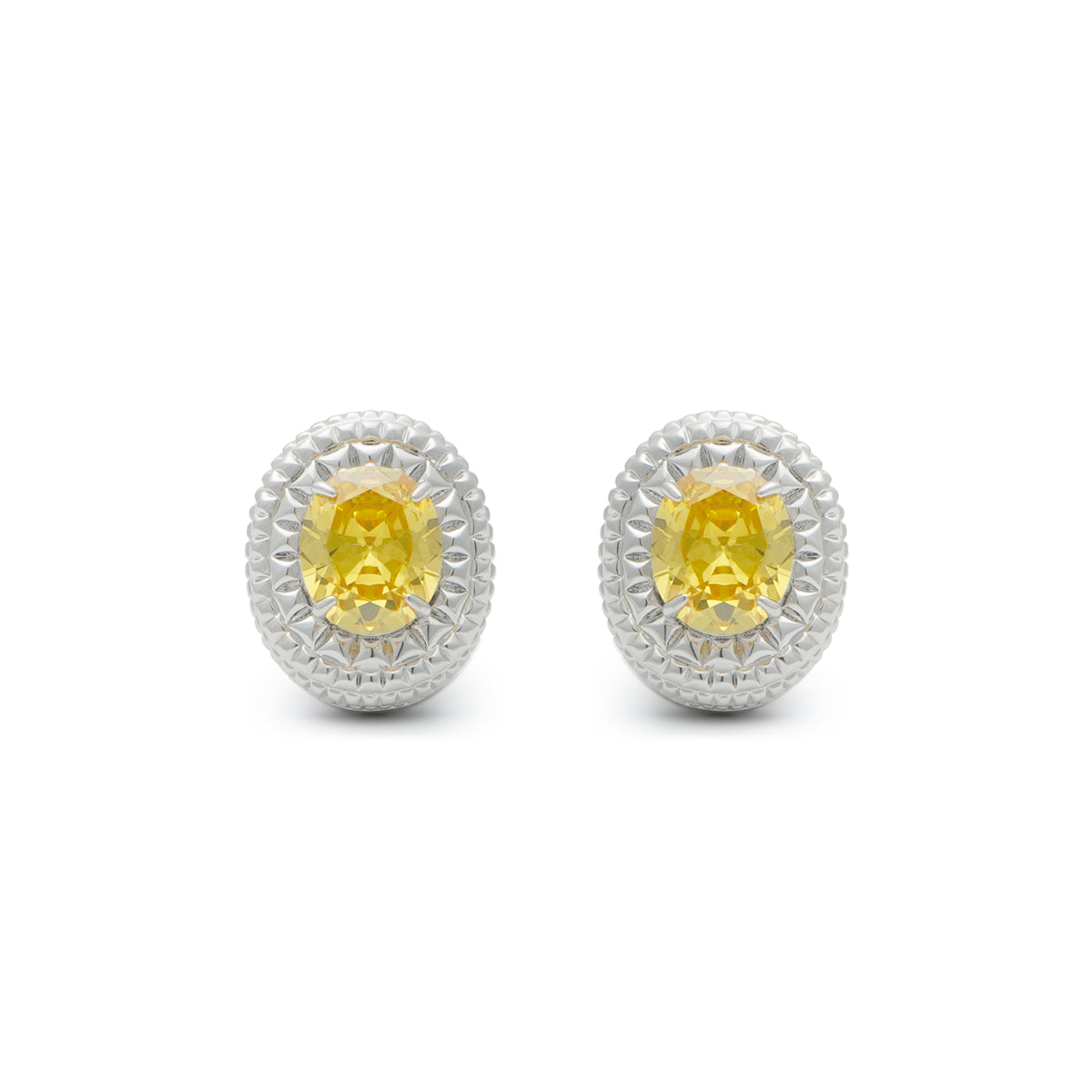 RSNY diamond texture stud earrings - RSNY R2063A Copper Rhodium Plated/S925 Tremella Needle/Cubic Zirconia/Brand Ear Plug Weight: 13.4g undefined Diamond pattern design elements/selected high-quality imitation diamonds/sterling silver high-quality ear needles/mirror-grade precision polishing/lightweight brand craftsmanship