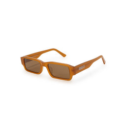 RSNY UN Falt square sunglasses - RSNY ·MJ0004B · Plate/nylon lenses · Frame width 148mm/temple length 145mm · Lens width 53mm/height 30.1mm · Unisex geometry box version design/0 touch metal logo/50 degree orange high-quality plate