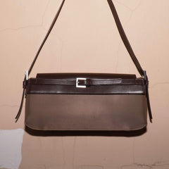 RSNY Urban Flex Baguette - Small - RSNY Length 31 * Width 6 * Height 14cm Shoulder strap 92cm net size waterproof trench coat fabric, cocoa brown calf leather, Helena leather fabric, signature belt buckle, hidden magnetic buckle, main interlayer, adjustable shoulder strap (shoulder back, armpit, oblique span).