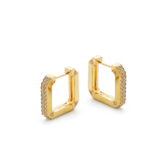 RSNY Redeen Diamond Earrings - RSNY R2101B 铜镀金/银耳针 约3*17*17mm 钻石级精巧切面/镜面级精工抛光/精致感细节处理/纯银高品质耳针