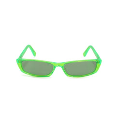 RSNY NP Sharp Blade Sunglasses - RSNY ·MJ0006D · Plate/nylon lenses · Frame width 145mm/temple length 145mm · Lens width 56mm/height 26mm · Unisex blade with extremely narrow frame design/0 touch metal logo/darling of fashion circle spire people/70 degree transparent fluorescent green