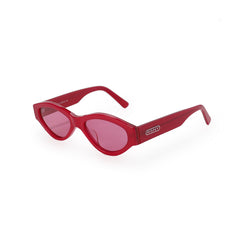 RSNY NP Cat Eye Sunglasses - RSNY ·MJ0005E · Plate/nylon lenses · Frame width 145mm/temple length 145mm · Lens width 54mm/height 33.4mm · Unisex aesthetic cat eye frame design/0 touch metal logo/widened temple on both sides/personalized rose red lenses and plates