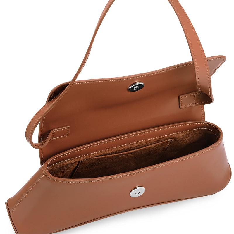 RSNY The Bridge Small Handbag - RSNY Bag body 260mm/115mm Shoulder strap 530mm/15mm Top layer cowhide leather/ELIZABETH technology leather blended fabric, stainless steel gold-plated brand decorative buckle