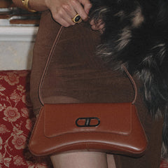 RSNY The Bridge Small Handbag - RSNY Bag body 260mm/115mm Shoulder strap 530mm/15mm Top layer cowhide leather/ELIZABETH technology leather blended fabric, stainless steel gold-plated brand decorative buckle