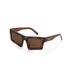 RSNY Glam SQUARE Sunglasses - RSNY ·MJ0012B · Plate/nylon lenses · Frame width 145.6mm/temple length 145mm · Lens width 53mm/height 36.9mm · Unisex attractive geometric square frame design/0 touch metal logo/bold frame for more visual focus/tortoiseshell frame and brown temple mix and match color matching