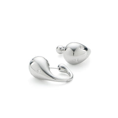 RSNY geometric streamlined earrings - RSNY R2160A 铜镀铑/银耳针 约14*23*26mm 不规则设计元素/时尚感几何造型/镜面级精工抛光/微厚重精巧质感