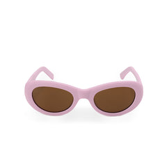 RSNY Moon OVAL Sunglasses - RSNY ·MJ0010C · Plate/nylon lenses · Frame width 145.7mm/temple length 145mm Lens width 51mm/height 34.9mm · Unisex moon art design/super touch matte plate/brand metal logo/fashionable cherry blossom powder color scheme