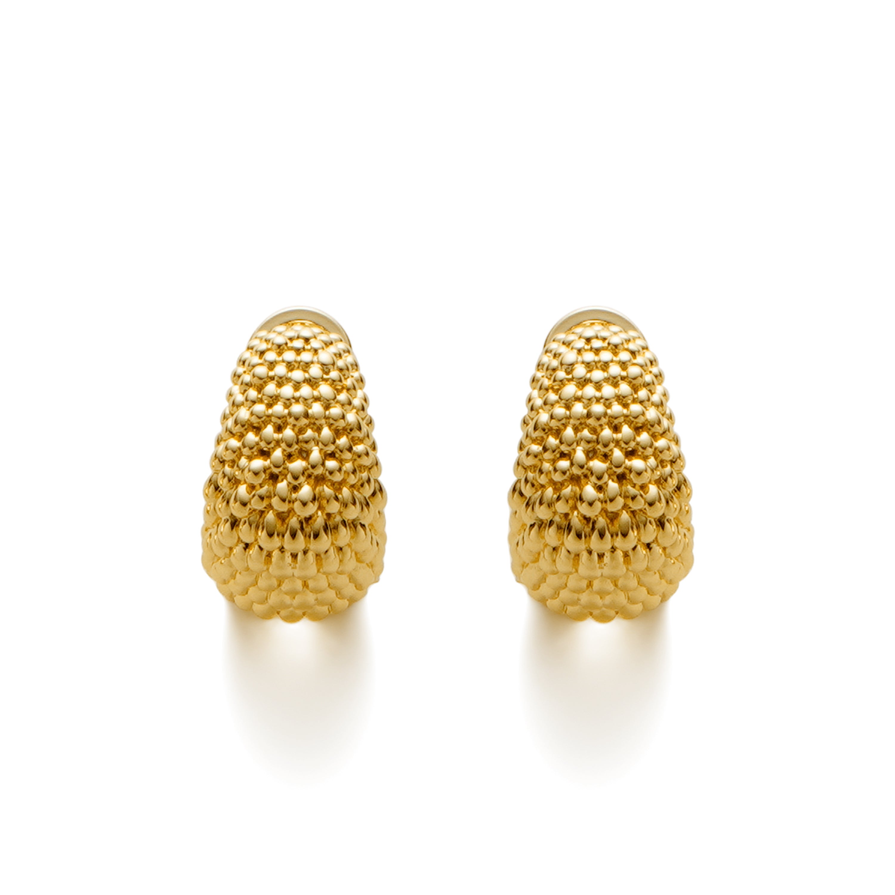 RSNY Roman style earrings - RSNY R2136B 铜镀金/银耳针 约10*17*14mm 钻石纹设计元素/时尚感几何造型/轻量化品牌工艺/高韧性弹簧耳扣