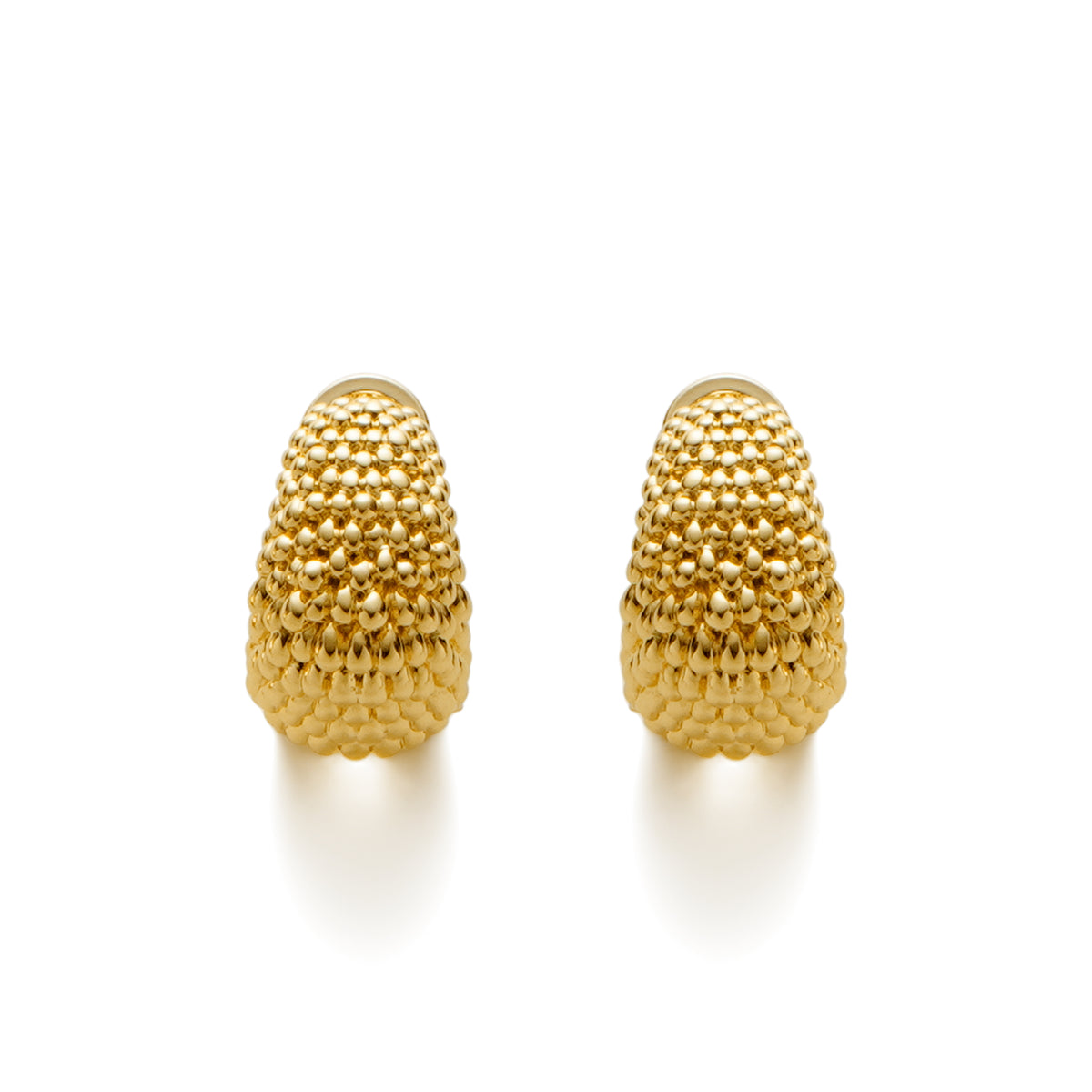 RSNY Roman style earrings - RSNY R2136B 铜镀金/银耳针 约10*17*14mm 钻石纹设计元素/时尚感几何造型/轻量化品牌工艺/高韧性弹簧耳扣