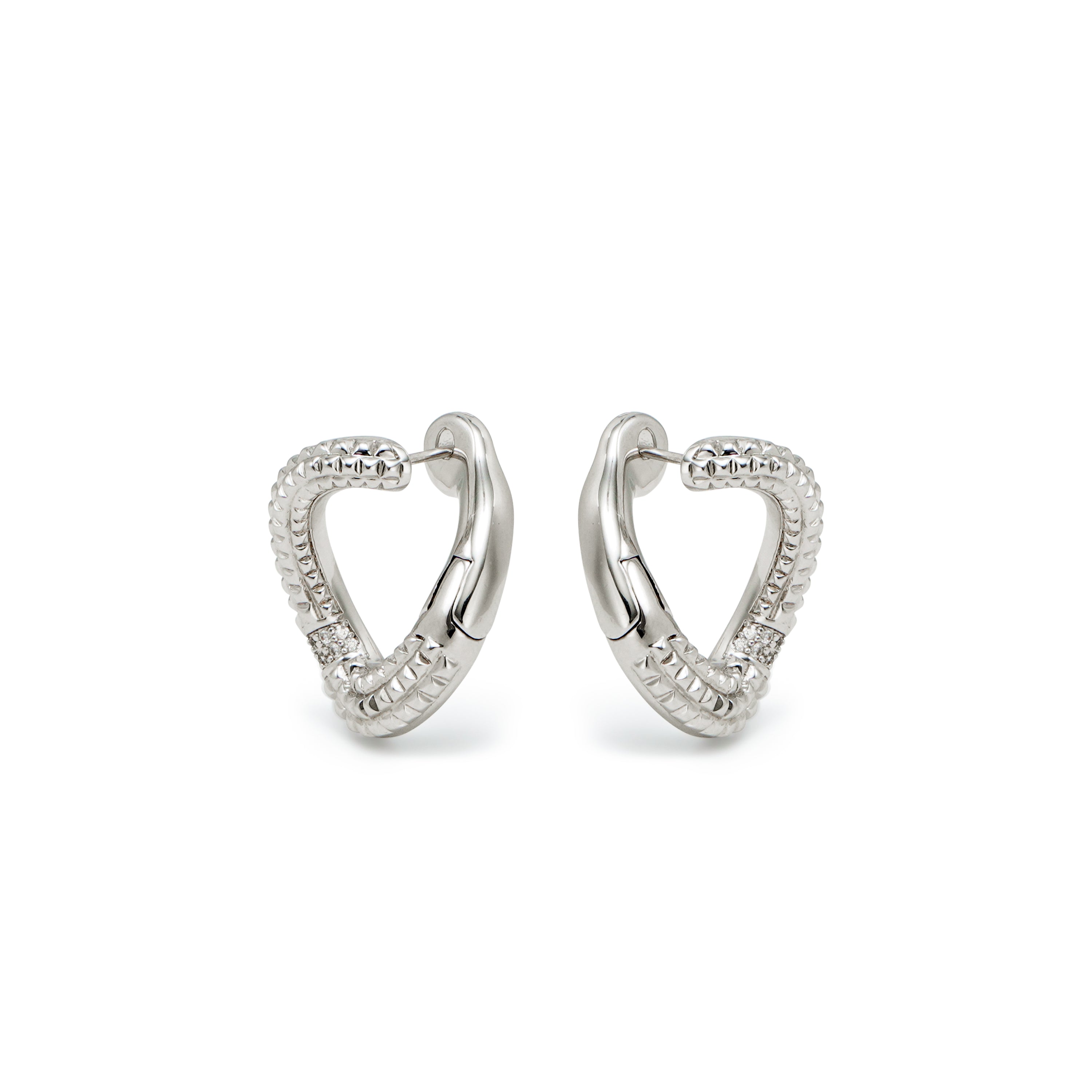 RSNY diamond pattern chain earrings - RSNY R2083A Copper Rhodium Plated/Tremella Needle Size: 18 * 24 * 14mm Diamond pattern design elements/geometric section shape/sterling silver high-quality ear needles/exquisite opening and closing design