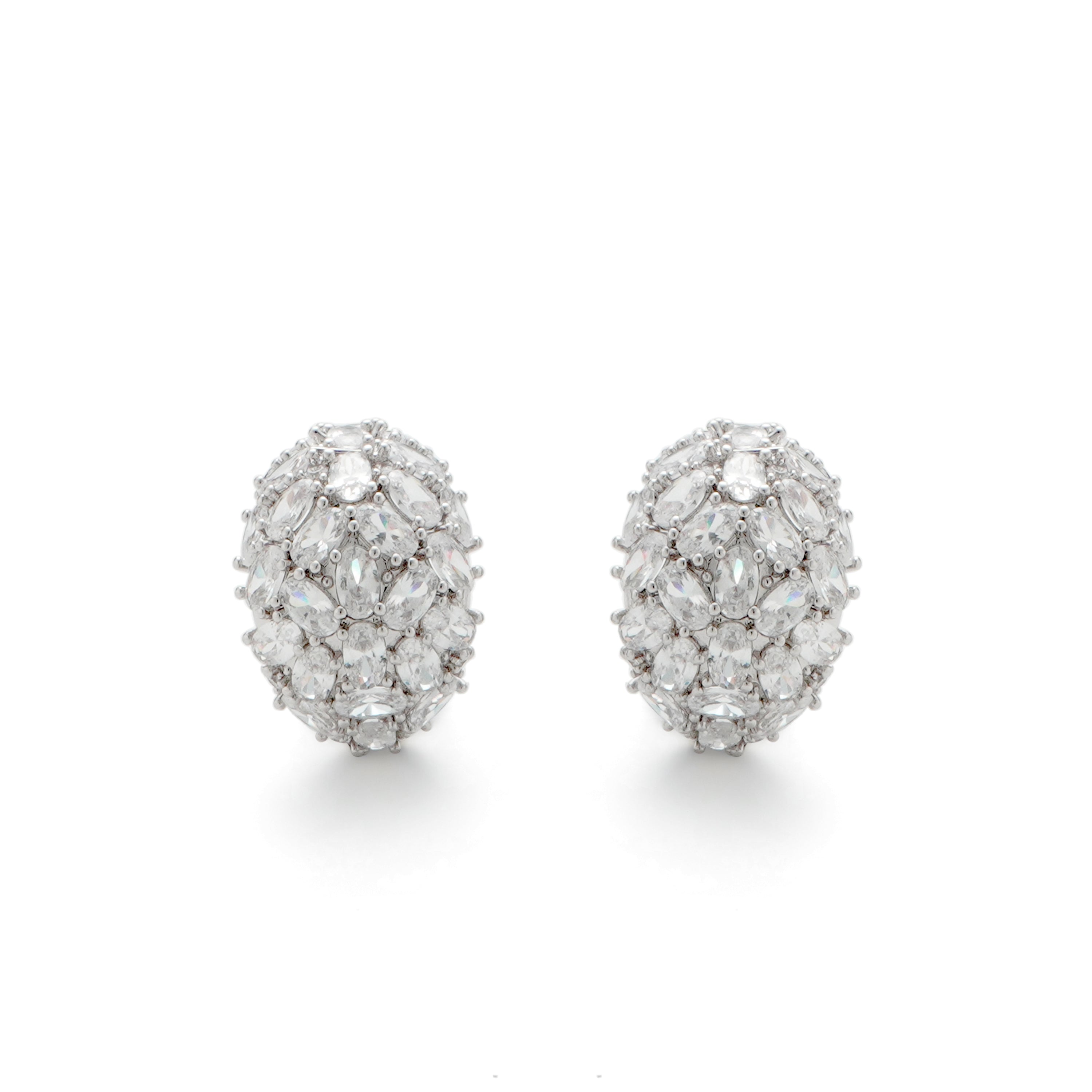 RSNY Diamond Stud Earrings - RSNY R1880 Size: 18 * 24 * 13mm Diamond grade delicate section/sterling silver high-quality ear acupuncture/high toughness spring ear buckle/lightweight brand craftsmanship