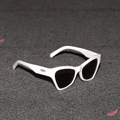 RSNY Square OVAL Butterfly Sunglasses - RSNY ·MJ0015B · Plate/nylon lenses · Frame width 145.7mm/temple length 145mm · Lens width 55mm/height 44.7mm · Unisex butterfly wings exaggerated design/0 touch metal logo/20% upward lines increase fashion/milk white color scheme highlights soft and bright