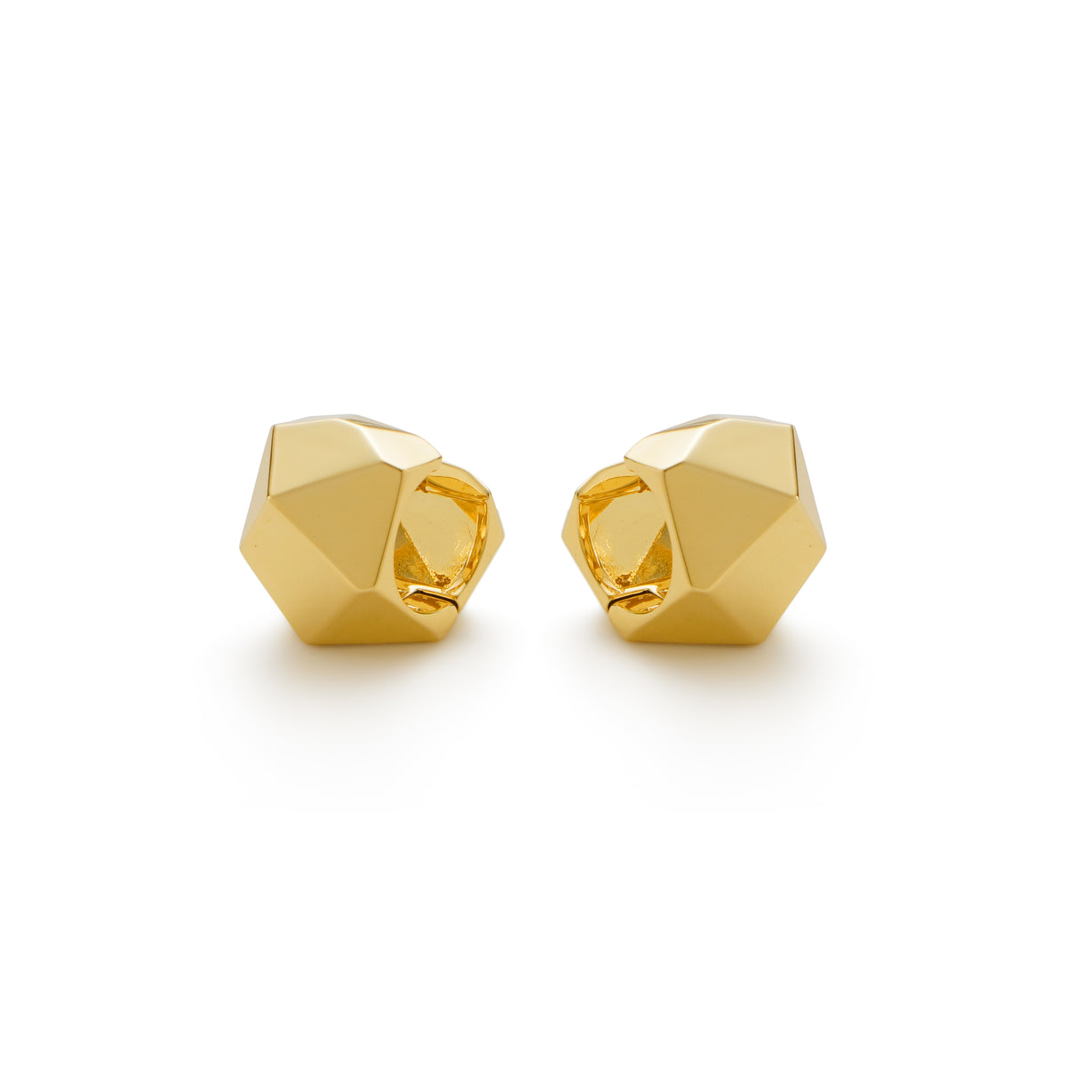 RSNY irregular diamond cut earrings - RSNY R2161B 铜镀金/银耳针 约12*15*18mm 钻石型设计元素/几何感切面造型/镜面级精工抛光/纯银高品质耳针