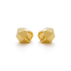 RSNY irregular diamond cut earrings - RSNY R2161B 铜镀金/银耳针 约12*15*18mm 钻石型设计元素/几何感切面造型/镜面级精工抛光/纯银高品质耳针