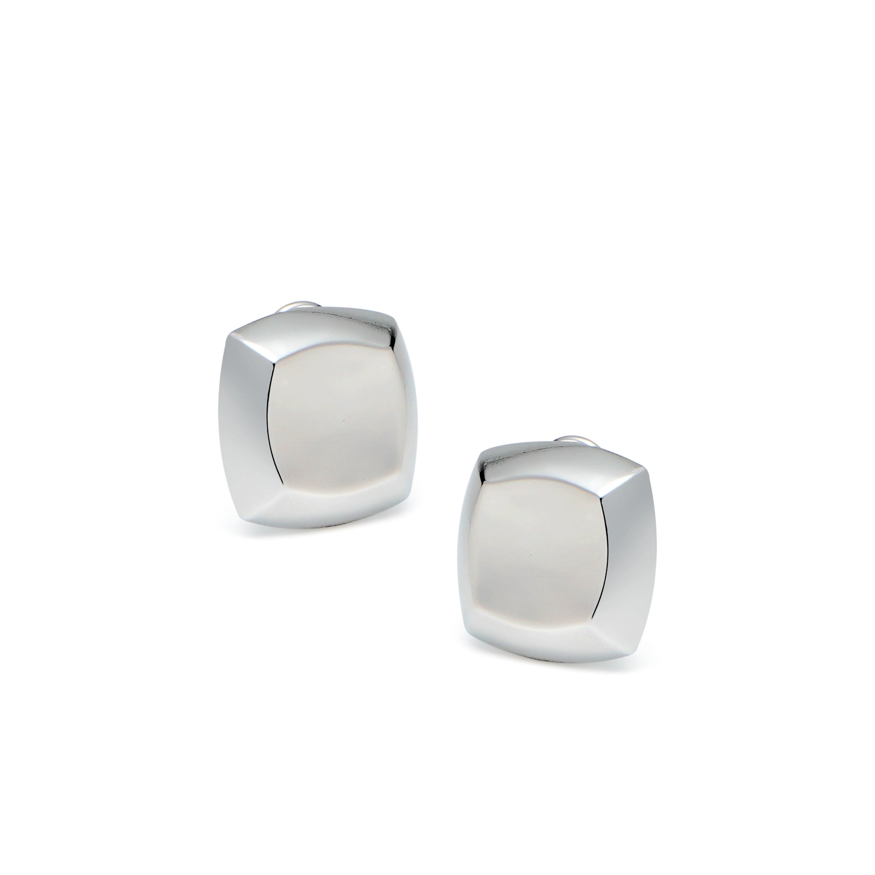 RSNY square diamond stud earrings - RSNY R2072A 铜镀铑/S925银耳针 重量:10g 约18*4*18mm 钻石级精巧切面/精致感细节处理/纯银高品质耳针/镜面级精工抛光/轻量化品牌工艺