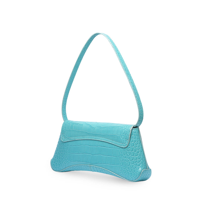 RSNY The Bridge Small Handbag - RSNY Bag body 260mm/115mm Shoulder strap 530mm/15mm First layer cowhide leather - crocodile pattern/ELIZABETH technology leather blended fabric, stainless steel gold-plated brand decorative buckle